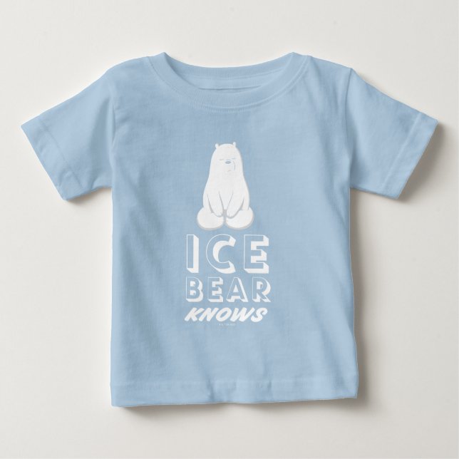 Camiseta Para Bebê O Urso De Gelo Sabe (Frente)
