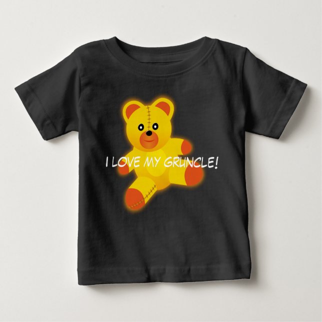 Camiseta Para Bebê O urso de ursinho diz, "eu amo meu Gruncle " (Frente)