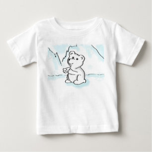 Camiseta Para Bebê O urso polar Cub dos desenhos animados precisa uma