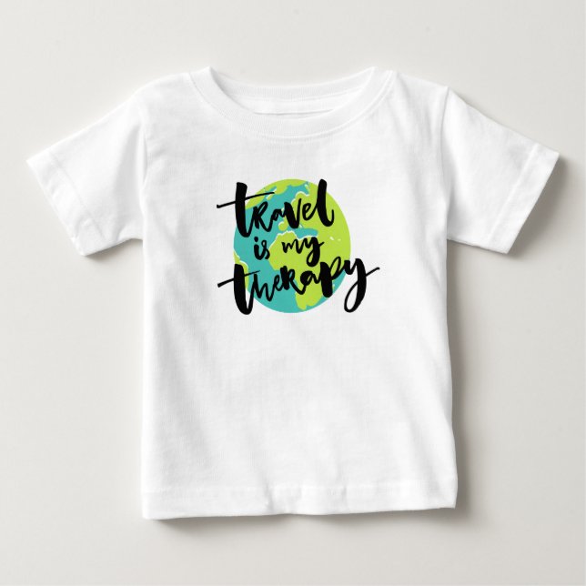 Camiseta Para Bebê O viagem é minha terapia (Frente)