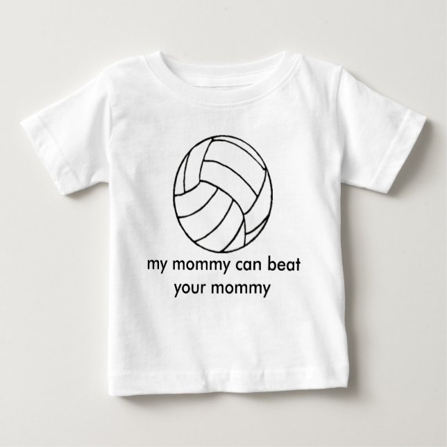 Camiseta Para Bebê o volleyball_clipart_ball [1], minhas mamães pode (Frente)