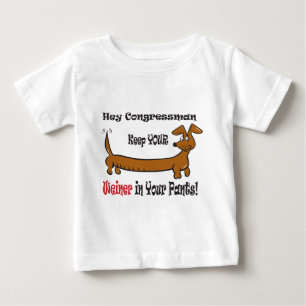 Camiseta Para Bebê O Weiner do Congresso