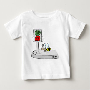 Camiseta Para Bebê O zumbido engraçado da abelha dos desenhos