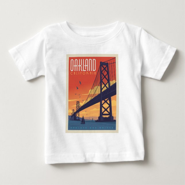 Camiseta Para Bebê Oakland, Califórnia (Frente)