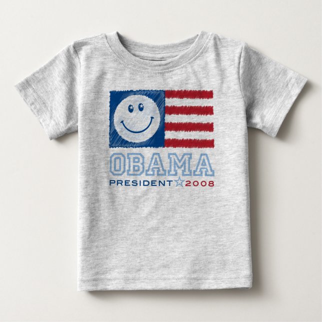 Camiseta Para Bebê Obama Baby (Frente)