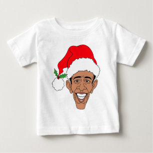 Camiseta Para Bebê Obama Claus