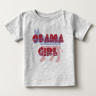 Camiseta Para Bebê Obama Girl T-SHirt