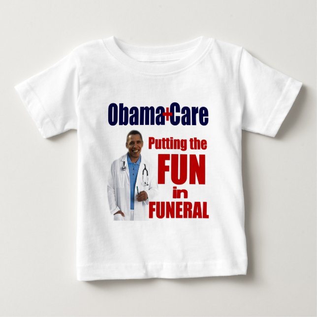 Camiseta Para Bebê ObamaCare (Frente)