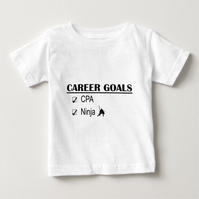 Camiseta Para Bebê Objetivos da carreira de CPA Ninja (Frente)