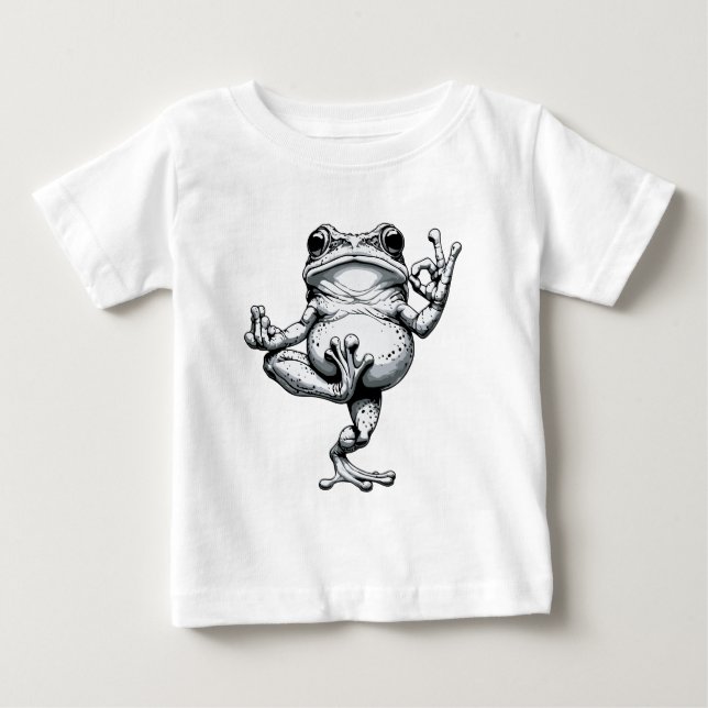 Camiseta Para Bebê Obra-Prima do Sapo Zen (Frente)