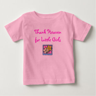 Camiseta Para Bebê Obrigado Céu, para Meninas Pequenas