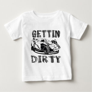 Camiseta Para Bebê Obtendo sujeira suja a competência alterada