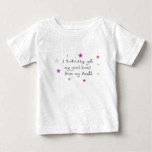 Camiseta Para Bebê Obtenha totalmente meus olhares de minha tia