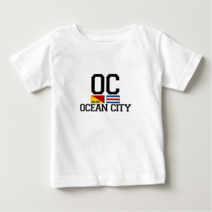 Camiseta Para Bebê Ocean City.