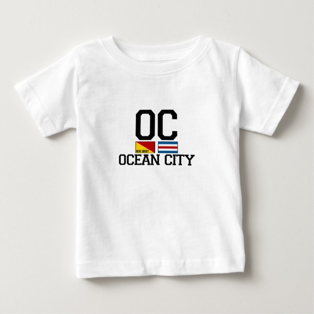 Camiseta Para Bebê Ocean City. (Frente)