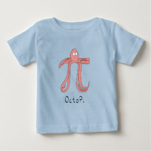 Camiseta Para Bebê Octopi Pi - Camiseta do bebê do dia Pi