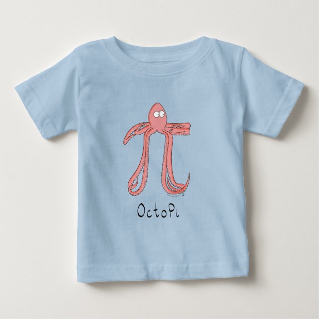 Camiseta Para Bebê Octopi Pi - Camiseta do bebê do dia Pi (Frente)