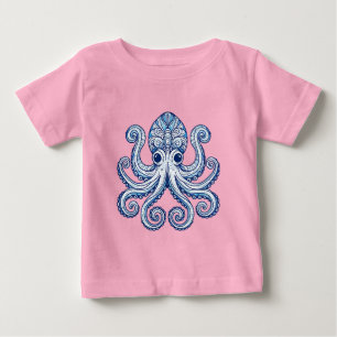Camiseta Para Bebê Octopus