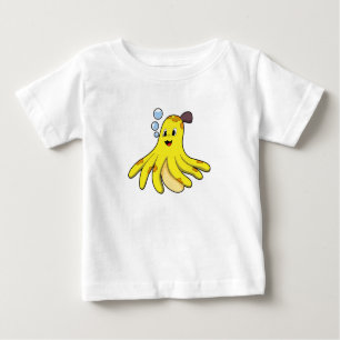 Camiseta Para Bebê Octopus como Banana