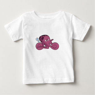 Camiseta Para Bebê Octopus como motociclo