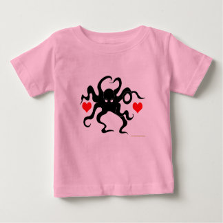 Camiseta Para Bebê Octopus Heart