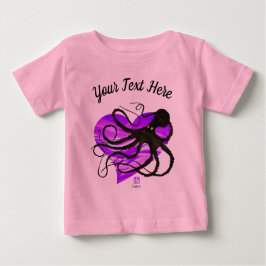 Camiseta Para Bebê Octopus na Lavanda9o Tutu