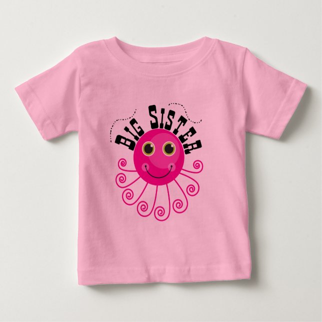 Camiseta Para Bebê Octopus preto T-shirts e presentes (Frente)