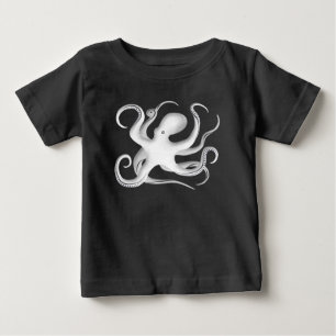 Camiseta Para Bebê Octopus Silhouette