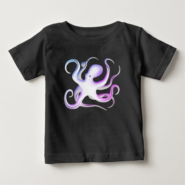 Camiseta Para Bebê Octopus Silhouette (Frente)