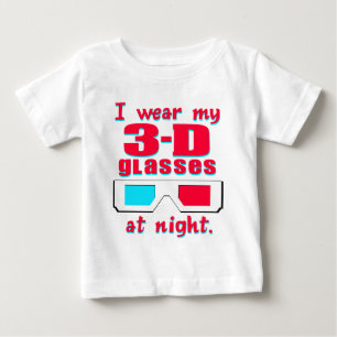 Camiseta Para Bebê Óculos 3D
