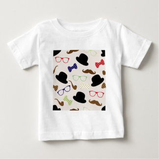 Camiseta Para Bebê Óculos, Chapéus e bigode