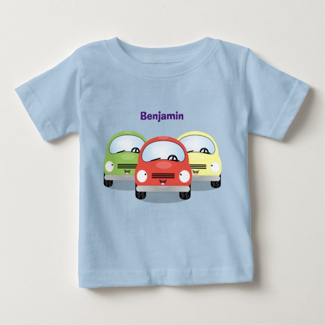 Camiseta Para Bebê Óculos de desenho animado de kawaii, bonitos (Frente)