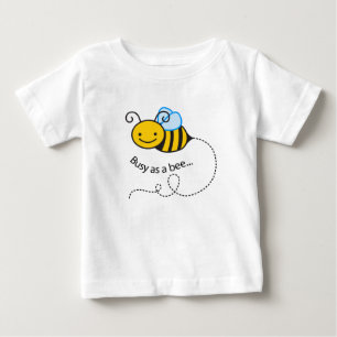 Camiseta Para Bebê Ocupado como abelha