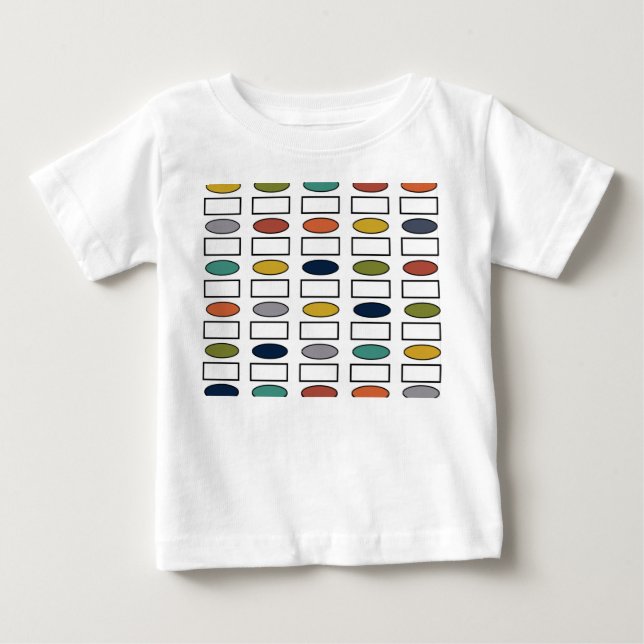 Camiseta Para Bebê Odais e Retângulos (Frente)