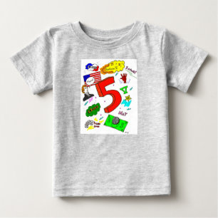 Camiseta Para Bebê Ode para Cinco Crianças de Creeper orgânico