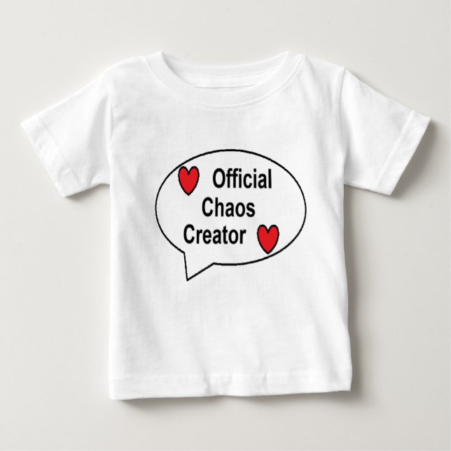 Camiseta Para Bebê Official Chaos Creator Kids T-Shirt - Fun Tilted G (Frente)