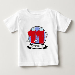 Camiseta Para Bebê Oficialmente bandeira de 11 aniversários