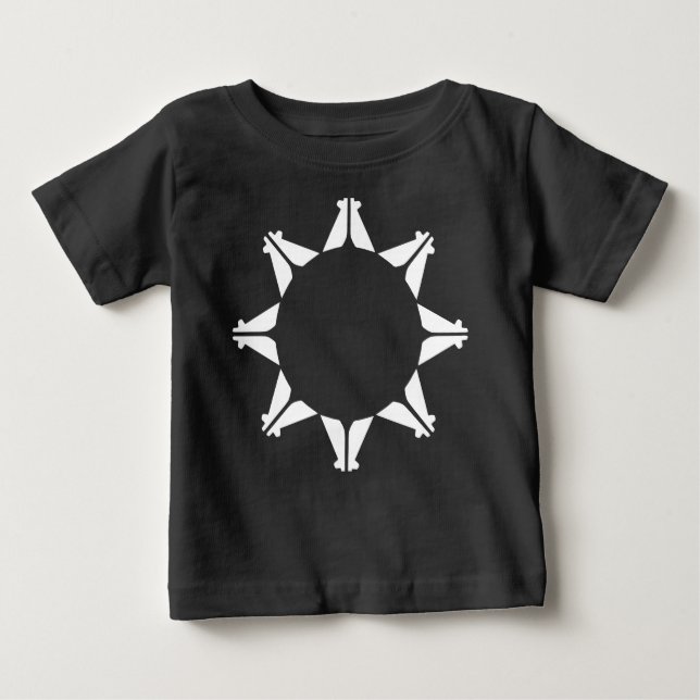 Camiseta Para Bebê Oglala Lakota Sioux Flag (Frente)