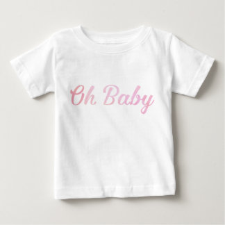 Camiseta Para Bebê Oh Baby Personalizado Rosa Menina Fofa