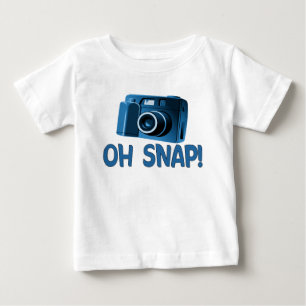 Camiseta Para Bebê Oh câmera instantânea