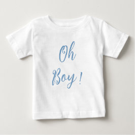 Camiseta Para Bebê Oh, cara, azul simples