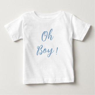 Camiseta Para Bebê Oh, cara, azul simples