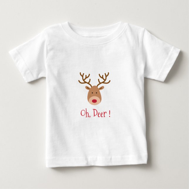 Camiseta Para Bebê oh cervo (Frente)