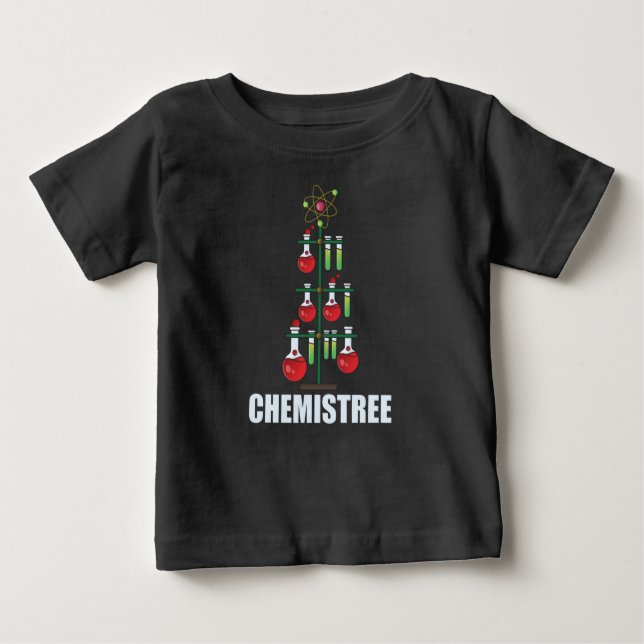 Camiseta Para Bebê Oh Chemistree Christmas Chemistry Science teacher  (Frente)