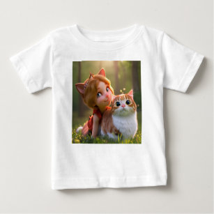Camiseta Para Bebê Oh, Meu Gato Bonito De Amor