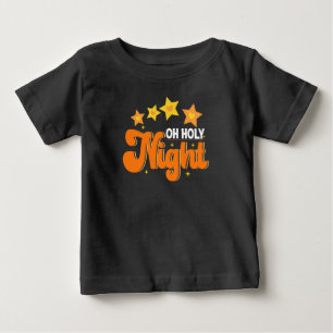 Camiseta Para Bebê Oh Noite Santa, Natal em Família