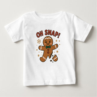 Camiseta Para Bebê Oh Snap! Funny Gingerbread Cookie Christmas Design