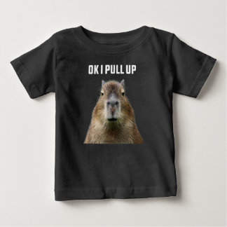 Camiseta Para Bebê Ok I Pull Up Capybara T-Shirt