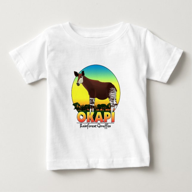 Camiseta Para Bebê Okapi (Frente)