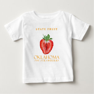 Camiseta Para Bebê Oklahoma Territory Fruta The Strawberry
